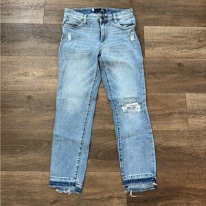 Kut from the Kloth Light Blue Distressed Ankle Jeans